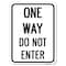 Signmission One Way Do Not Enter Heavy-Gauge Aluminum Rust Proof Parking Sign, 18" x 24", A-1824-23524 A-1824-23524 - alternate 1